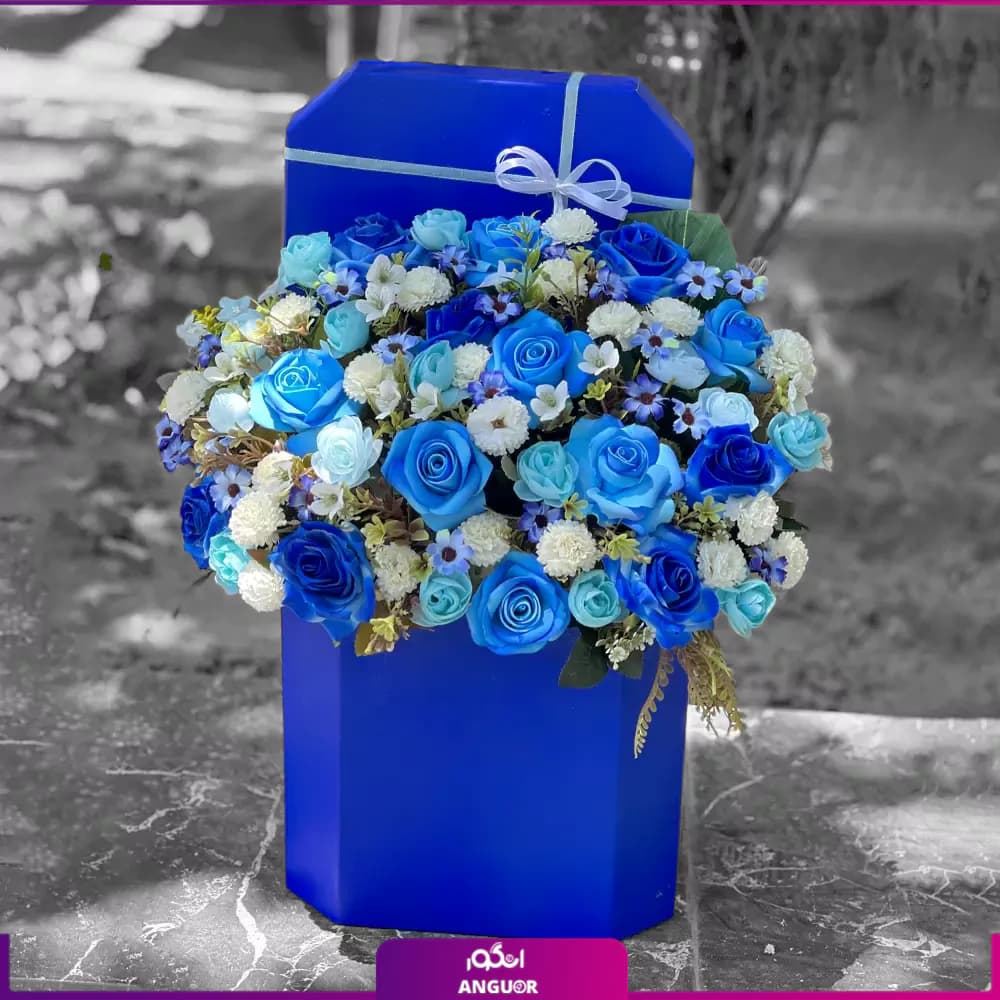 باکس گل مصنوعی شکوفه‌های ماندگار