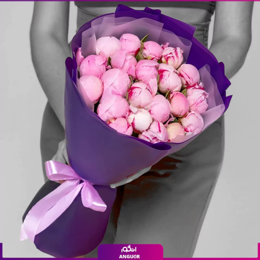 دسته گل پیونی ترنج