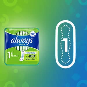 نوار بهداشتی نرمال اولویز ALWAYS مدل اولترا سایز 1 بسته 44 عددی — تصویر ۲