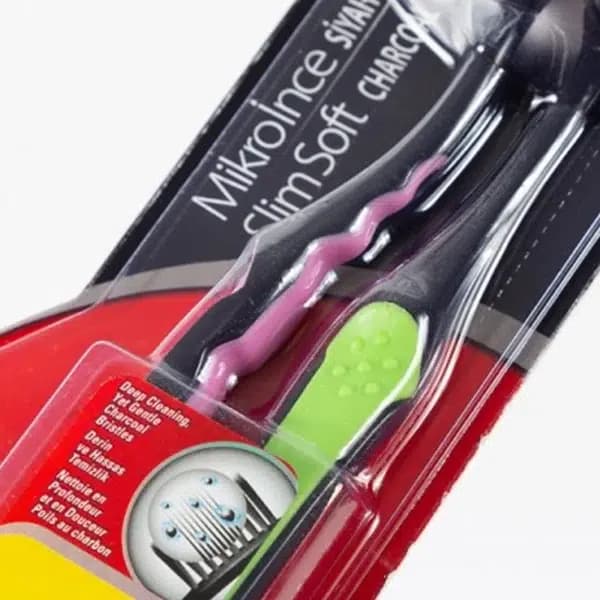 مسواک کولگیت Colgate مدل Charcoal سری نرم بسته 2 عددی — تصویر ۲