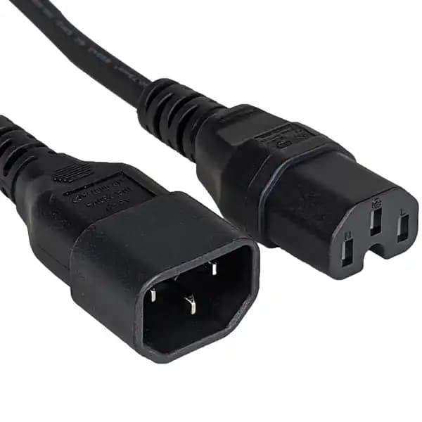 کابل برق بک تو بک C14-C15 ونتولینک مدل VE12 با طول 0.8 متر — تصویر ۵