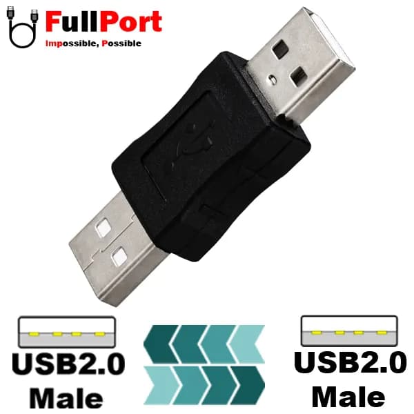 کوپلر مبدل USB2 نر به USB2 نر — تصویر ۲