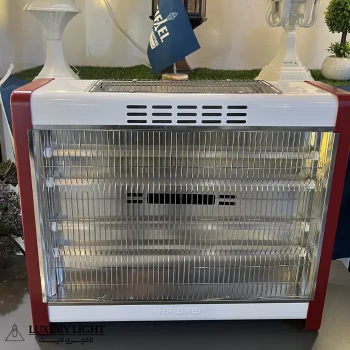 بخاری برقی 6 شعله 2400 وات هاوایی فن دار مدل H2234 — تصویر ۲