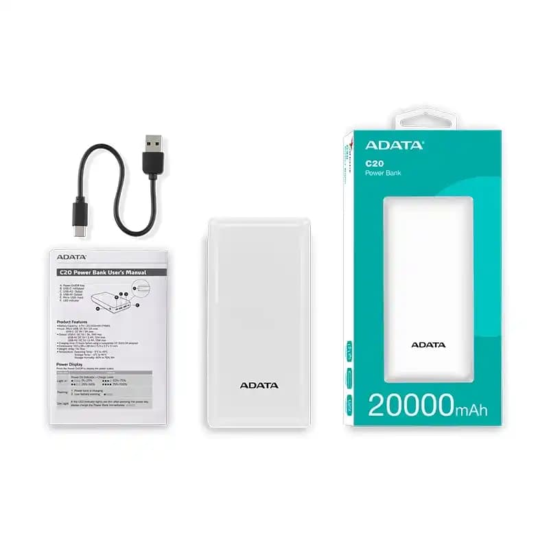 پاوربانک 20000 ای دیتا ADATA C20 15W — تصویر ۷