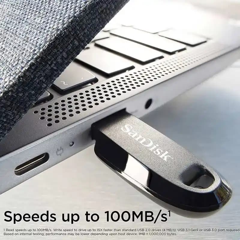 فلش 256 گیگ سن دیسک SanDisk Ultra Curve CZ550 USB3.2 — تصویر ۴