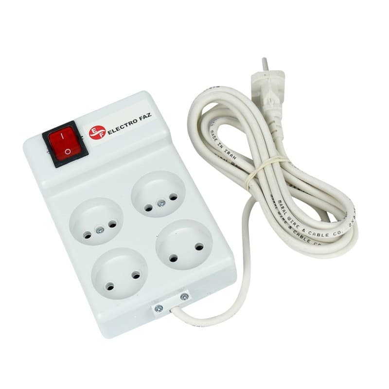 محافظ برق صوتی و تصویری 4 خانه الکتروفاز سیم کوتاه Electrofaz C4001 1.5m — تصویر ۹