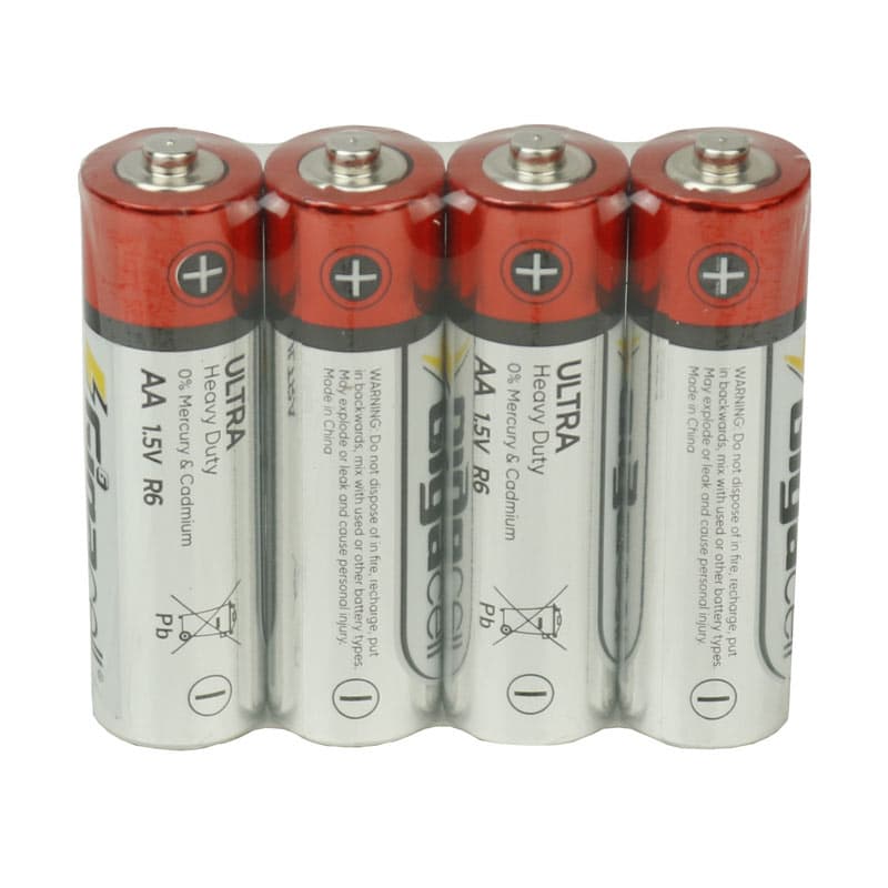 باتری چهارتایی قلمی Gigacell Ultra Heavy Duty R6 1.5V AA شرینگ — تصویر ۵