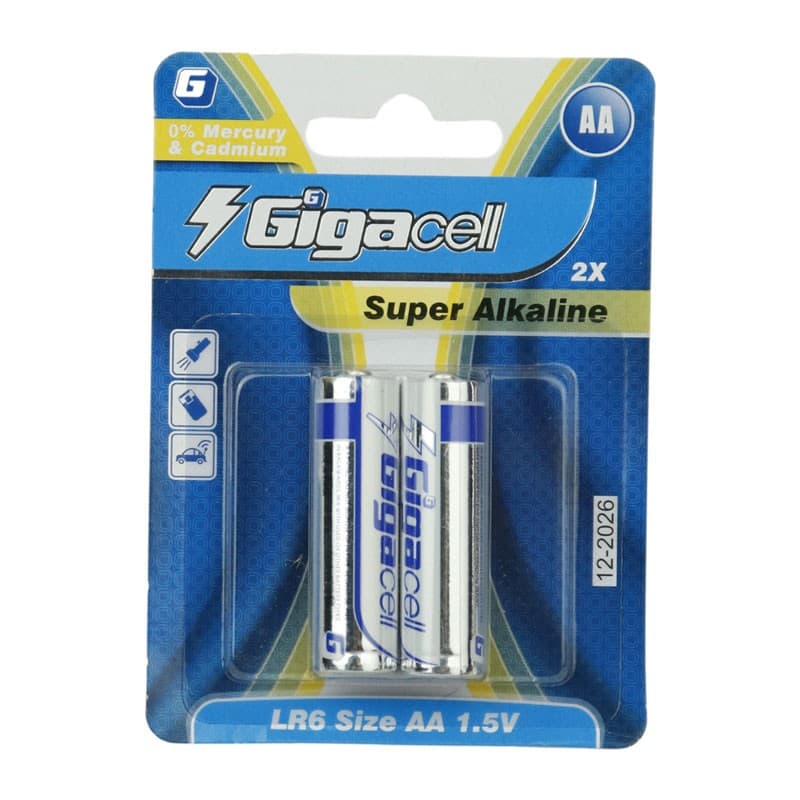 باتری دوتایی قلمی Gigacell Super Alkaline LR6 1.5V AA — تصویر ۴