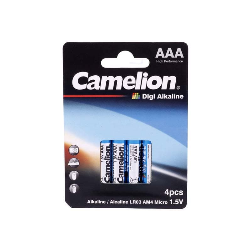 باتری چهارتایی نیم قلمی کملیون Camelion Digi Alkaline 1.5V AAA — تصویر ۴