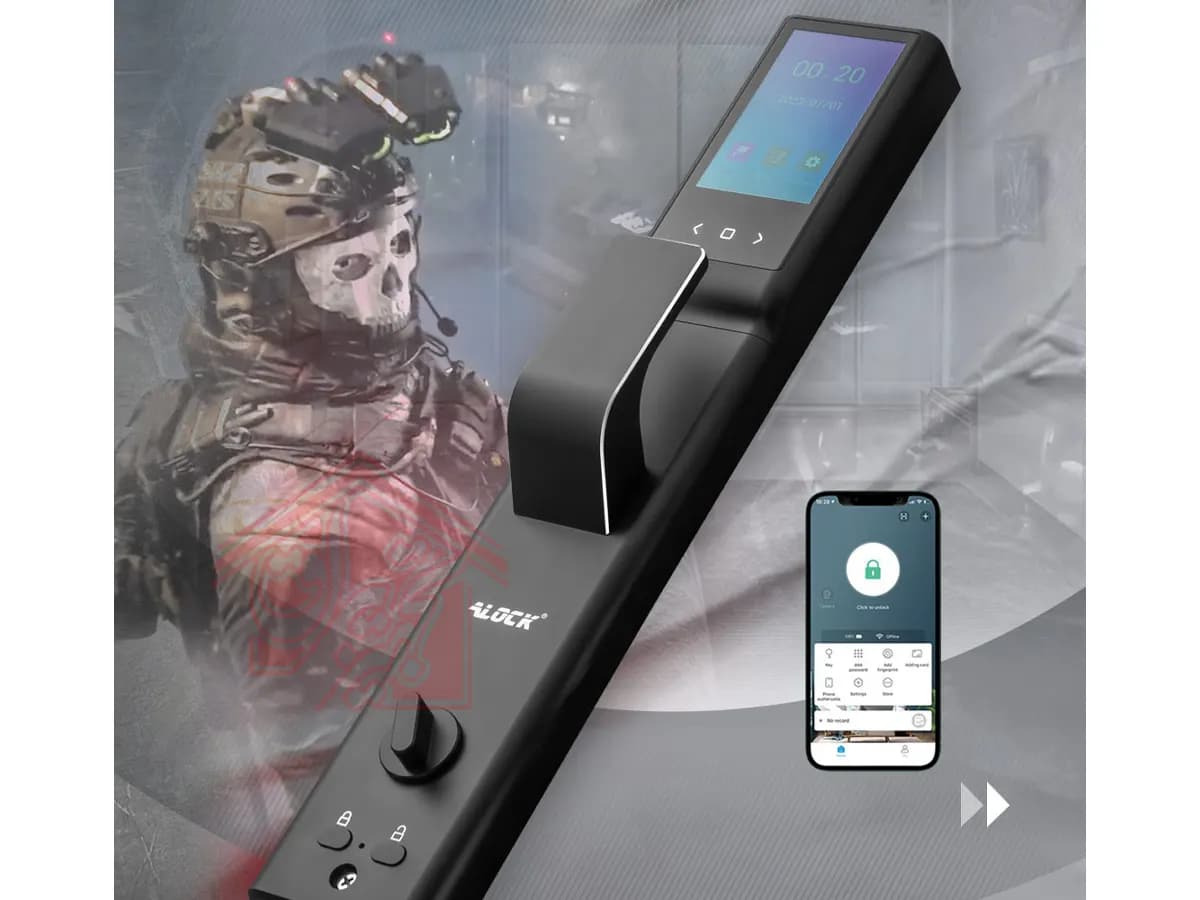 دستگیره هوشمند درب اثر انگشتی و تشخیص چهره ALOCK مدل Scout series (P1+) — تصویر ۶
