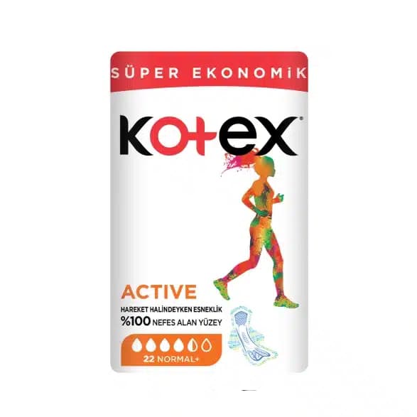 نوار بهداشتی کوتکس kotex مدل ACTIVE سایز نرمال تعداد 22 عدد — تصویر ۲