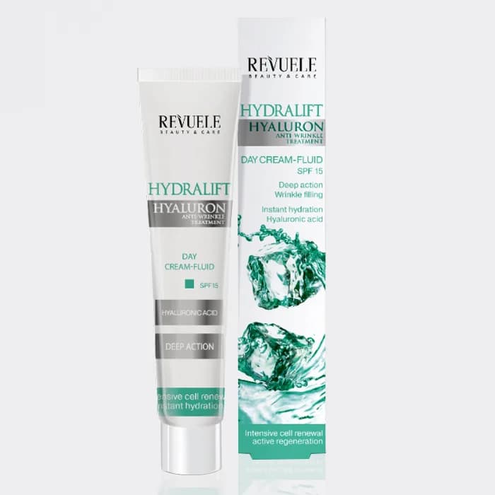 کرم روز هیدرالیفت رووله مدل Revuele hydralift hayluron Day cream-Fluid — تصویر ۴