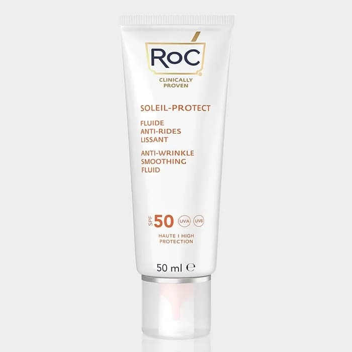 ضدآفتاب ضدچروک و جوانساز راک 50 میل مدل Roc Soleil-protect Anti-wrinkle Smoothing Fluid