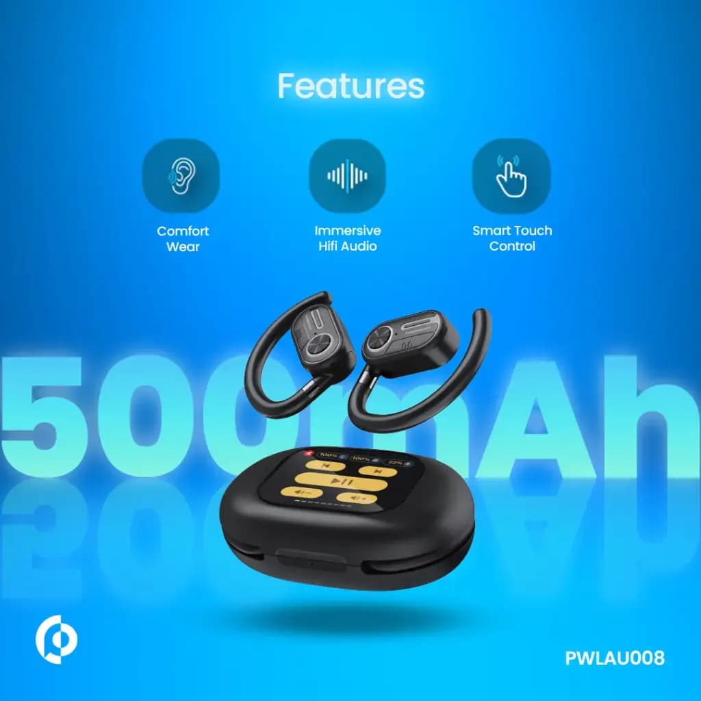 هندزفری بلوتوث القایی پاورولوژی Powerology Open Ear Wireless Stereo Earbuds PWLAU008 — تصویر ۵
