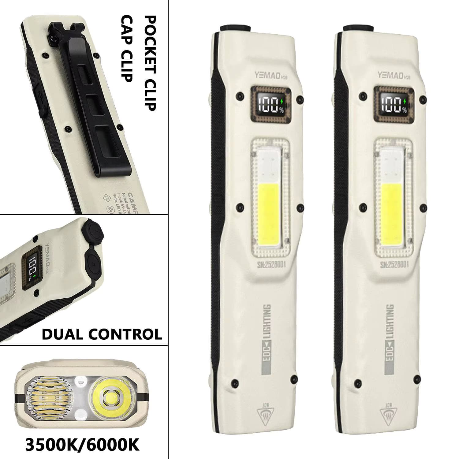 چراغ قوه شارژی یامو Yemao مدل PORTABLE EDC LIGHT YM-M28 — تصویر ۸