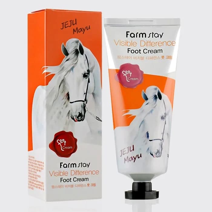 کرم پا روغن اسب فارم استی مدل Farm Stay Visible Difference Foot Cream (jeju maya) — تصویر ۲