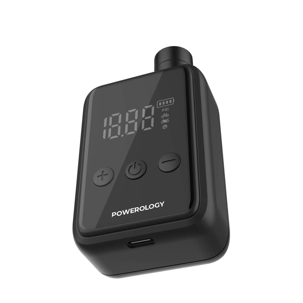 پمپ باد و کمپرسور شارژی سوپر کامپکت پاورولوژی مدل Powerology Super Compact Tire Inflator – P25CMAPBK — تصویر ۳