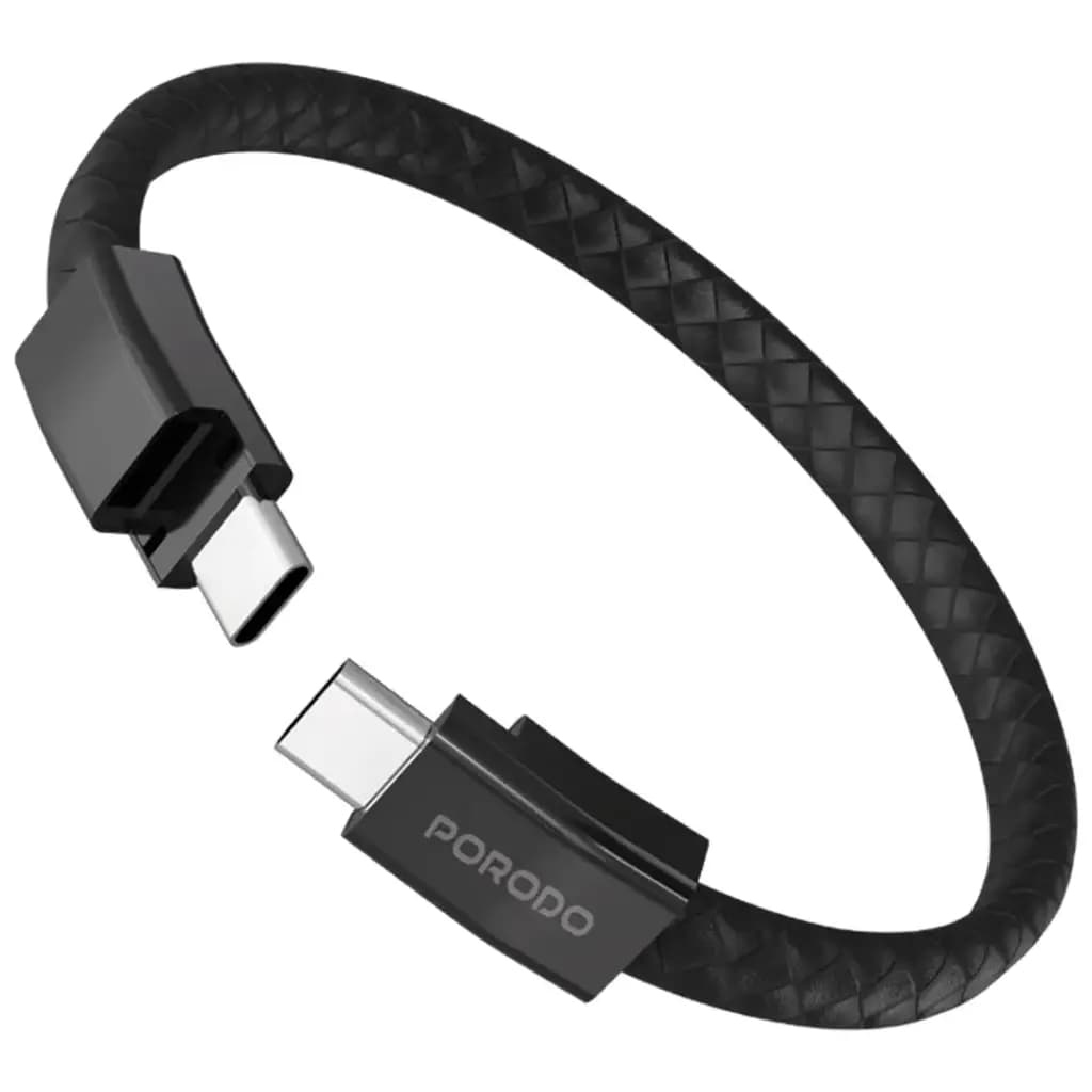 کابل مچی USB-C به USB-C پرودو با قفل مغناطیسی استیل مدل Porodo USB-C to USB-C Wristband Cable Magnetic Steel Clasp — تصویر ۸