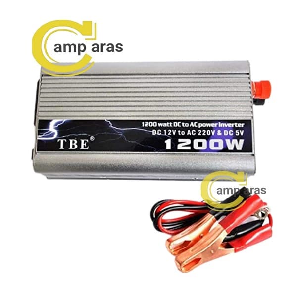 اینورتر و مبدل برق خودرو 1200W وات برند TBE اورجینال — تصویر ۵