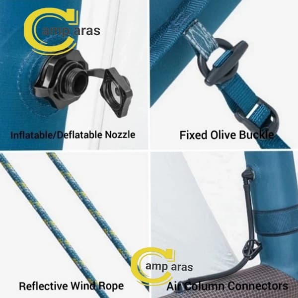 چادر بادی 2-4 نفره نیچرهایک CNK2300ZP012 Air12 پمپ دار — تصویر ۷