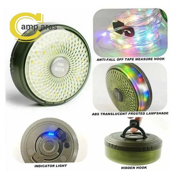 چراغ ریسه شارژی 10 متر STRING LIGHT MH8208 — تصویر ۸