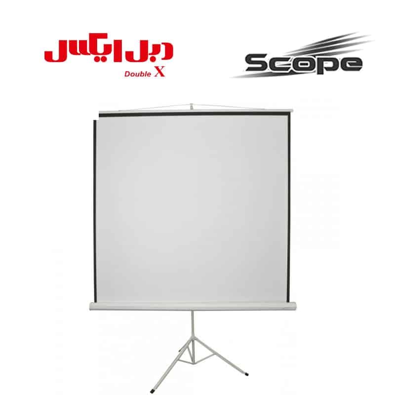 پرده نمایش پایه دار پروژکتور اسکوپ سایز 250×250