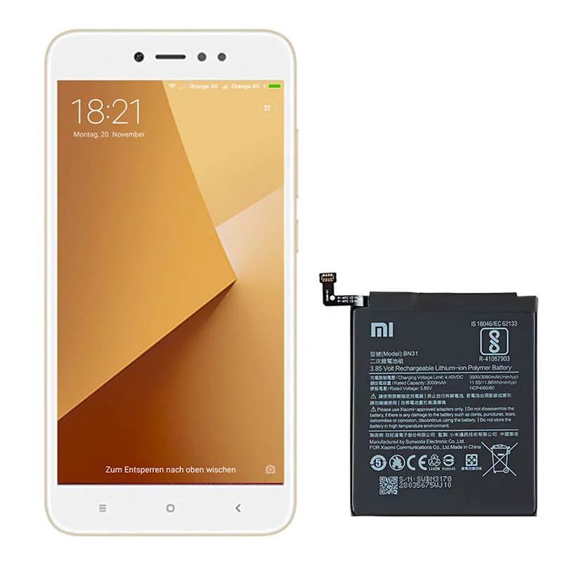 باتری گوشی شیائومی Redmi Note 5A Prime مدل BN31 — تصویر ۴