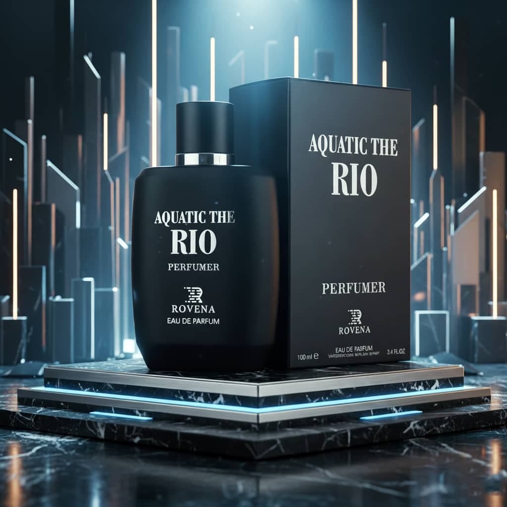 عطر ادکلن مردانه جورجیو آرمانی آکوا پروفومو مشکی روونا فرانسه مدل آکواتیک د ریو پرفومر (Rovena Aquatic The Rio Perfumer) حجم 100 میل — تصویر ۴