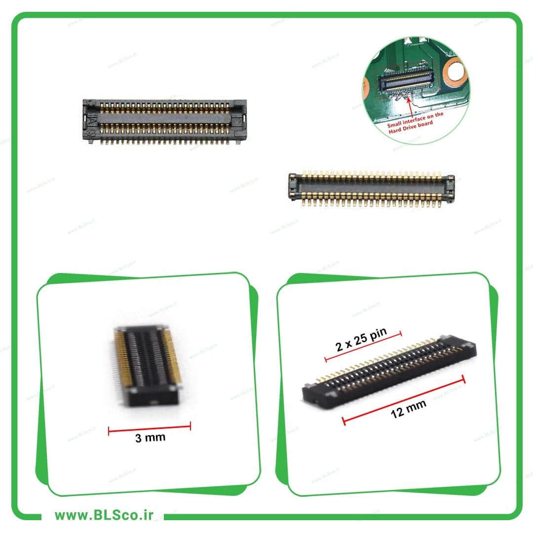 کانکتور برد هارد لپ تاپ ایسوس X555L 50pin برد F — تصویر ۲