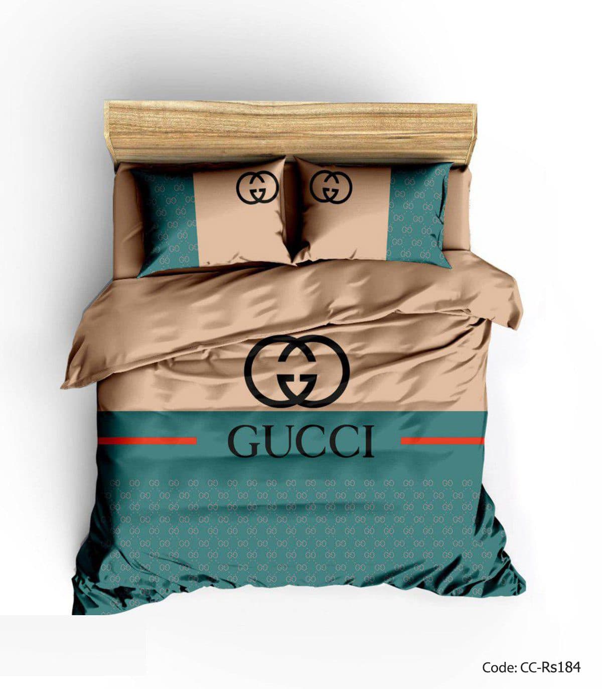 سرویس روتختی کرم رنگ مدل GUCCI 2