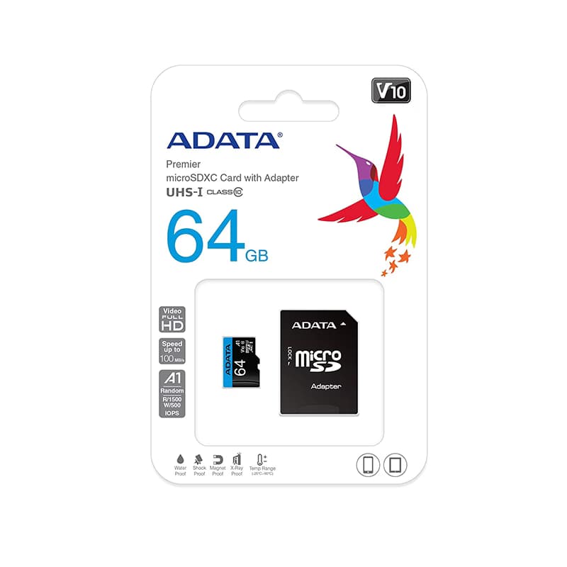 کارت حافظه‌ MicroSD ای دیتا مدل Adata Premier microSDHC ظرفیت 64 گیگابایت سرعت 100MBps — تصویر ۳
