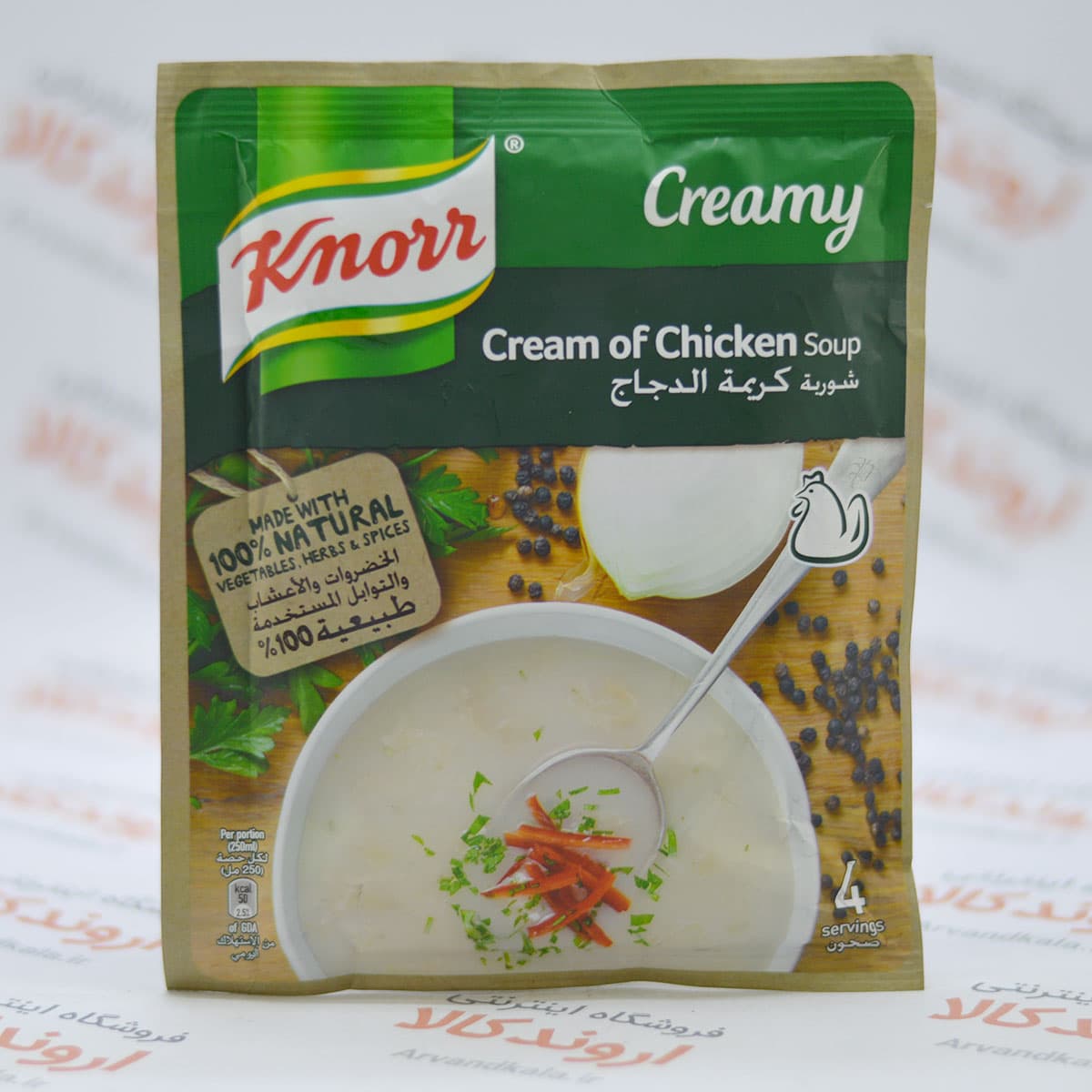 سوپ خامه و مرغ کنور Knorr مدل 54gr)Cream Chicken)