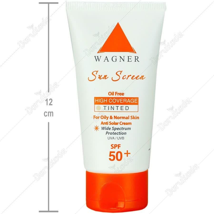 کرم ضد آفتاب رنگی SPF50 واگنر مناسب پوست چرب 50ml — تصویر ۲