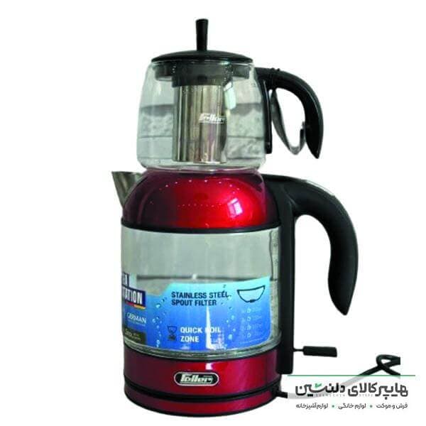 چای ساز فلر رنگ قرمز مدل TS-286 — تصویر ۲