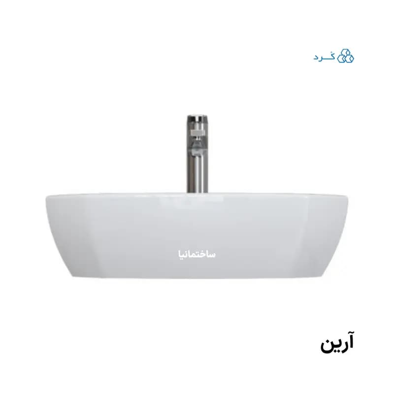 روشویی گوشهای آرین چینیکُرد با نصب دیواری یا روکابینتی و خروجی سرریز — تصویر ۵