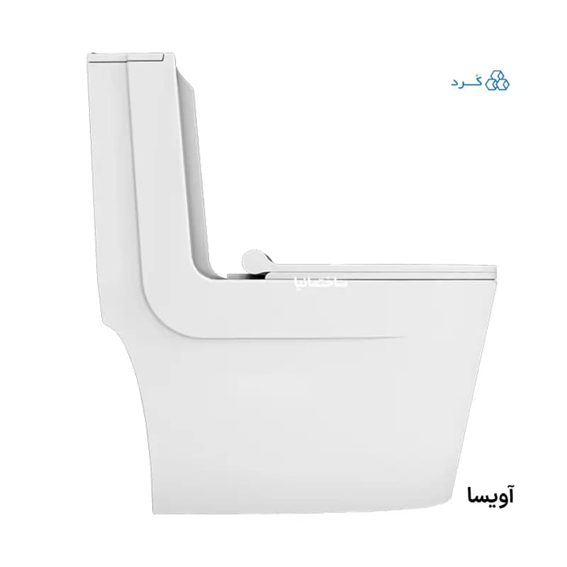 توالت فرنگی آویسا چینی بهداشتی با فلاش توربوجت دوزمانه و درب آرام‌بند | نصب زمینی و مصرف آب بهینه — تصویر ۹
