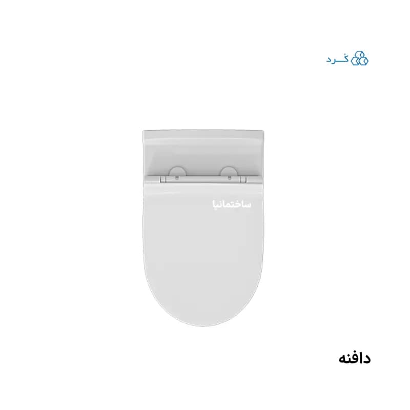 توالت فرنگی وال هنگ دافنه چینی کرد با فلاشینگ ریزشی | نصب دیواری و درب آرام‌بند — تصویر ۸