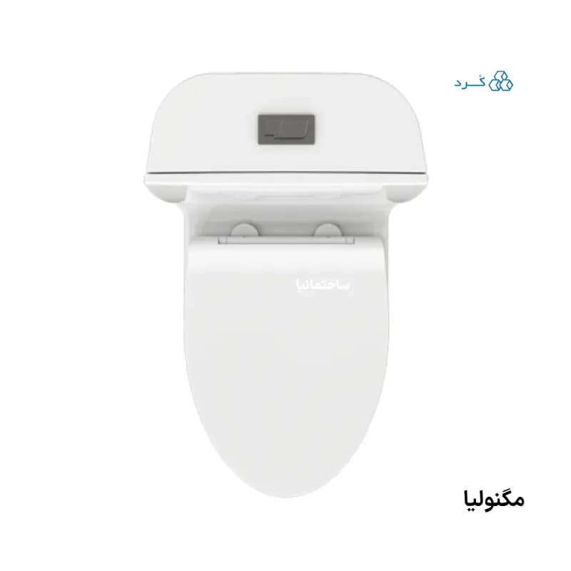 توالت فرنگی منوبلاک مگنولیا چینی کرد با تانک بلند و درب آرام‌بند | خروجی ۱۰ سانتی و فلاشینگ ریزشی — تصویر ۴