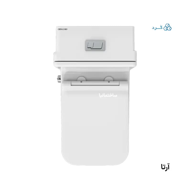 توالت فرنگی والهنگ آرتا چینی کرد با طراحی صاف و پیچ مخفی | سیستم فلاشینگ ریزشی و درب آرامبند — تصویر ۱۲