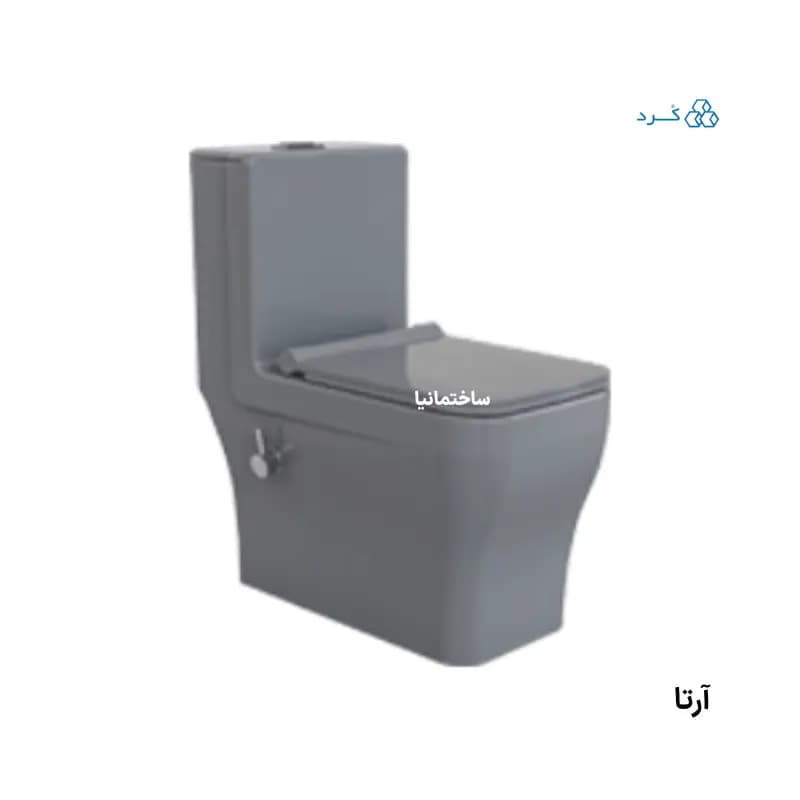 توالت فرنگی والهنگ آرتا چینی کرد با طراحی صاف و پیچ مخفی | سیستم فلاشینگ ریزشی و درب آرامبند — تصویر ۵