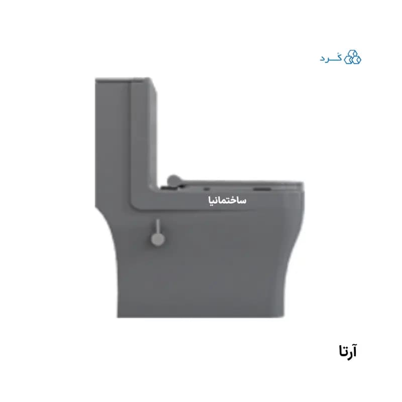 توالت فرنگی والهنگ آرتا چینی کرد با طراحی صاف و پیچ مخفی | سیستم فلاشینگ ریزشی و درب آرامبند — تصویر ۷