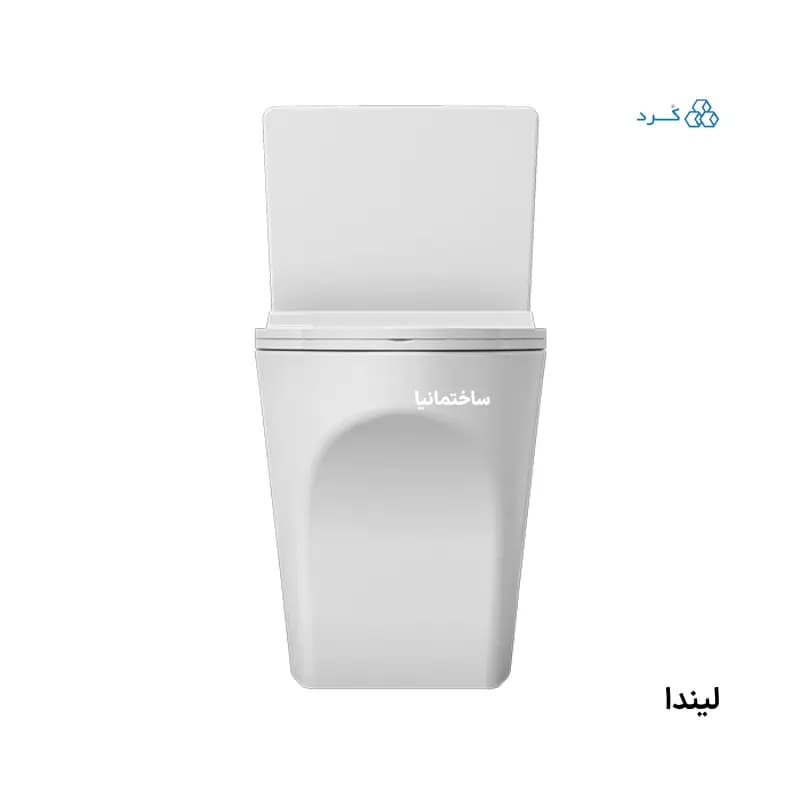توالت فرنگی چینی کرد لیندا با درب آرام‌بند | خروجی زمینی ۱۰ سانتی‌متر و فلاش ریزشی — تصویر ۹