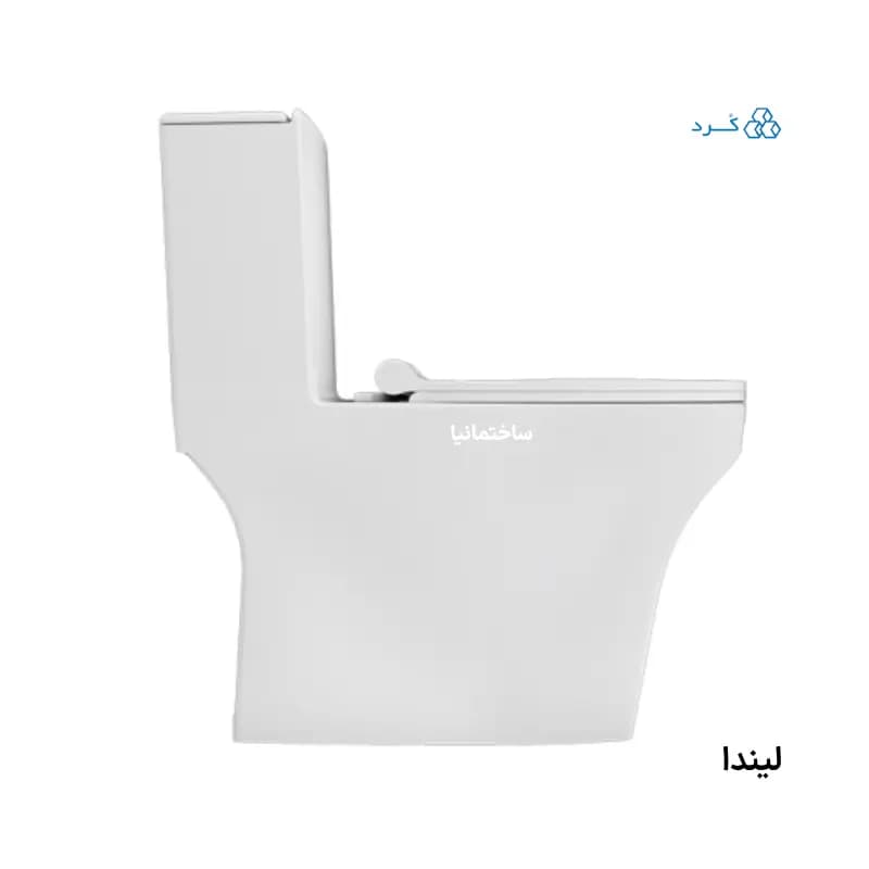 توالت فرنگی چینی کرد لیندا با درب آرام‌بند | خروجی زمینی ۱۰ سانتی‌متر و فلاش ریزشی — تصویر ۸