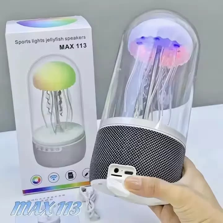 چراغ خواب و اسپیکر JELLYFISH مدل MAX113 طرح عروس دریایی — تصویر ۸