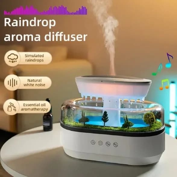 دستگاه بخورسرد و آروماتراپی RAINDROP AROMA DIFFUSER مدل 286 — تصویر ۵
