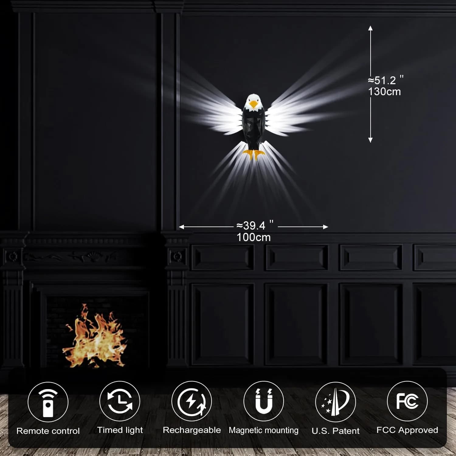 چراغ خواب دیواری EAGLE WALL LIGHT طرح عقاب — تصویر ۷