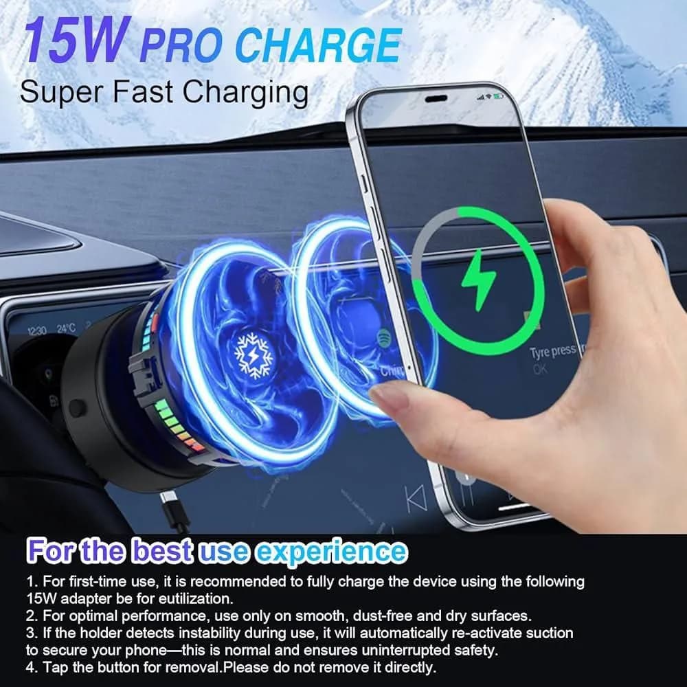 پایه نگهدارنده و شارژر بی سیم و فن خنک کننده گوشی موبایل مدل XT60-L — تصویر ۸