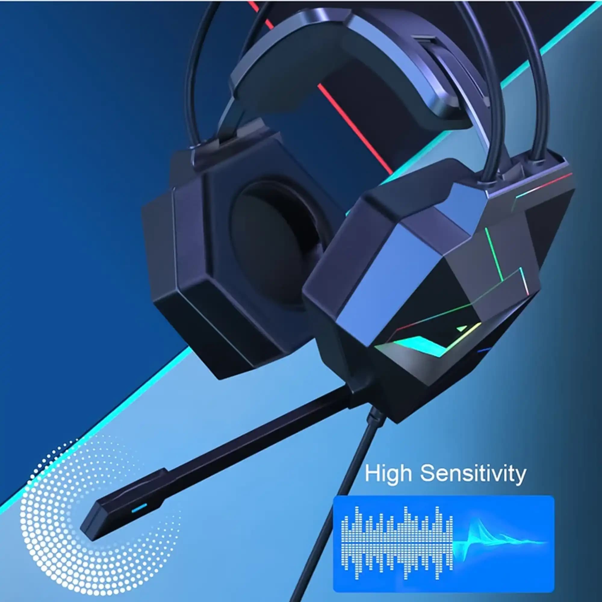 هدست گیمینگ سیمی RGB اونیکوما مدل X20 ( کانال 7.1) — تصویر ۶