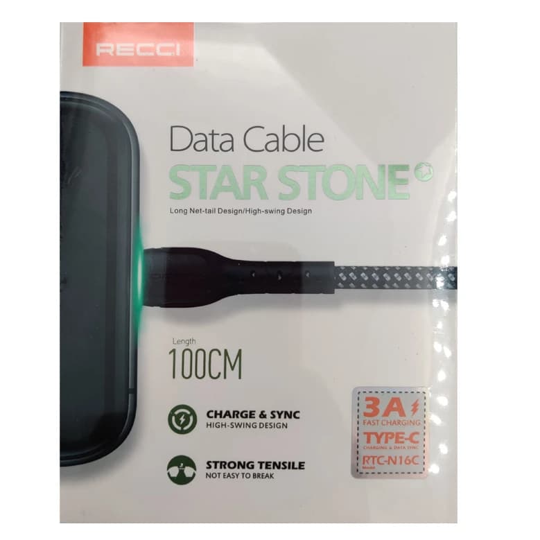 کابل تبدیل USB به USB-C رسی مدل RTC-N16C طول 1 متر — تصویر ۲