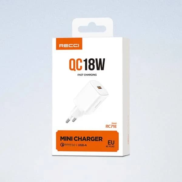شارژر دیواری 18 وات RECCi مدل RC71E — تصویر ۴